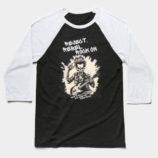 Skull Punk Revolt Resonance Baseball T-Shirt